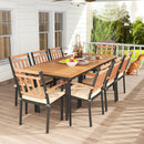 9-Piece Patio Dining Set with 8 Wooden Armchairs by DirectDeals