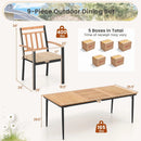 9-Piece Patio Dining Set with 8 Wooden Armchairs by DirectDeals