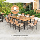 9-Piece Patio Dining Set with 8 Wooden Armchairs by DirectDeals