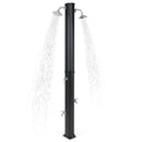 9.3 Gallon Solar Heated Outdoor Shower with Dual Shower Heads-Black by LJGDeals