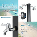 9.3 Gallon Solar Heated Outdoor Shower with Dual Shower Heads-Black by LJGDeals