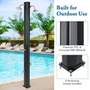 9.3 Gallon Solar Heated Outdoor Shower with Dual Shower Heads-Black by LJGDeals