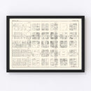Vintage Map of Phoenix, AZ Business Section 1929