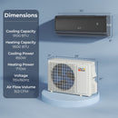 GreyVolt Series 9100 BTU 20.5 SEER2 115V WiFi Enabled Mini Split AC Compatible with Alexa Gray by LJGDeals