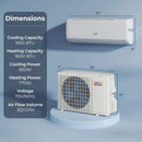 Airtural Series 9100 BTU 20.5 SEER2 WiFi Enabled Mini Split AC 115V Compatible with Alexa by LJGDeals