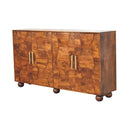 Wavecrest Cabinet, 4 Shelves - Chestnut by HouseOfZazla