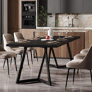 Rectangular Dining Table For 6 - 8 People - Black by HouseOfZazla
