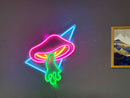 Flying Mushroom Neon Metal Sign, Neon Wall Decor