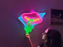 Flying Mushroom Neon Metal Sign, Neon Wall Decor