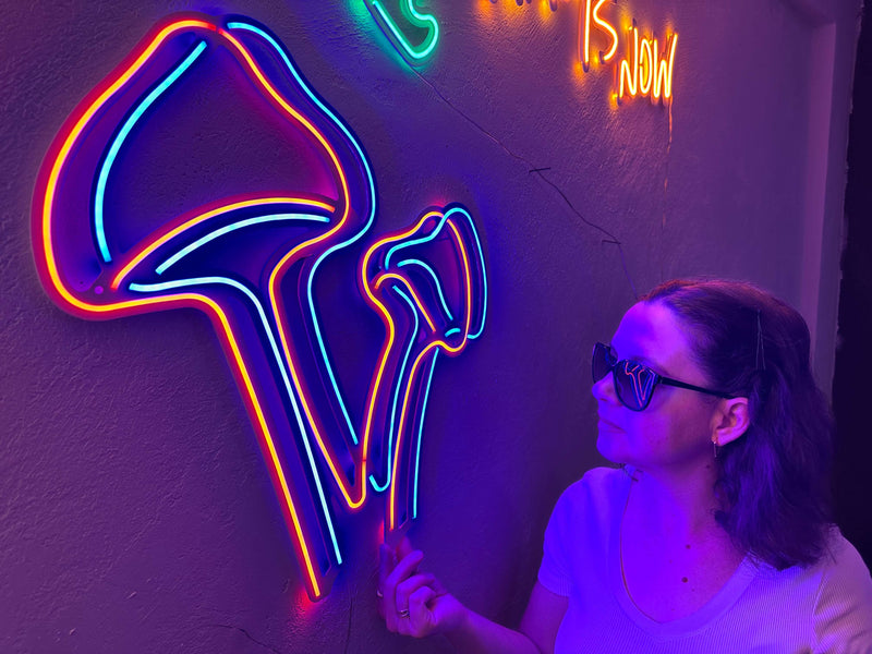 Mushroom Neon Sign, Neon Wall Art