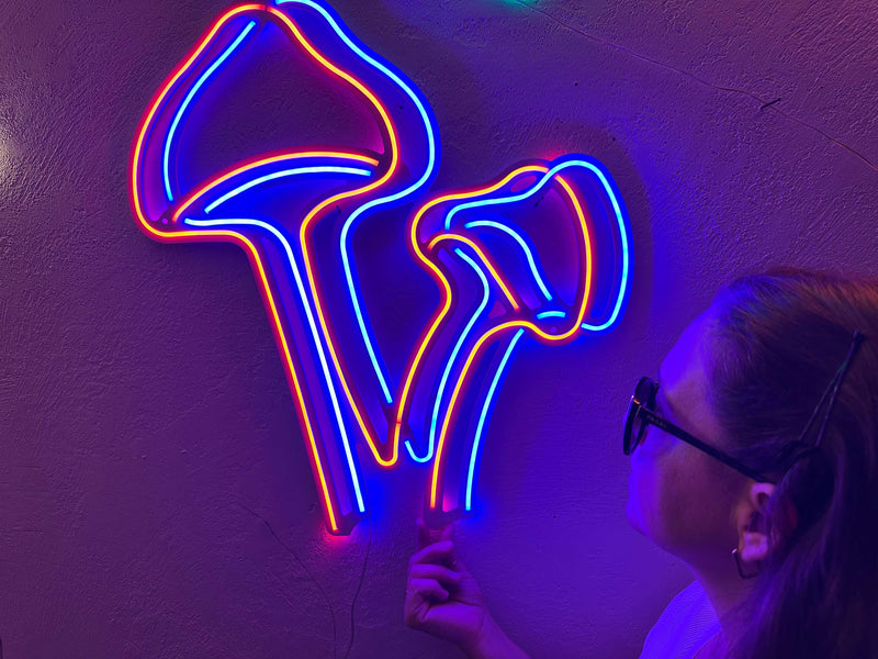 Mushroom Neon Sign, Neon Wall Art