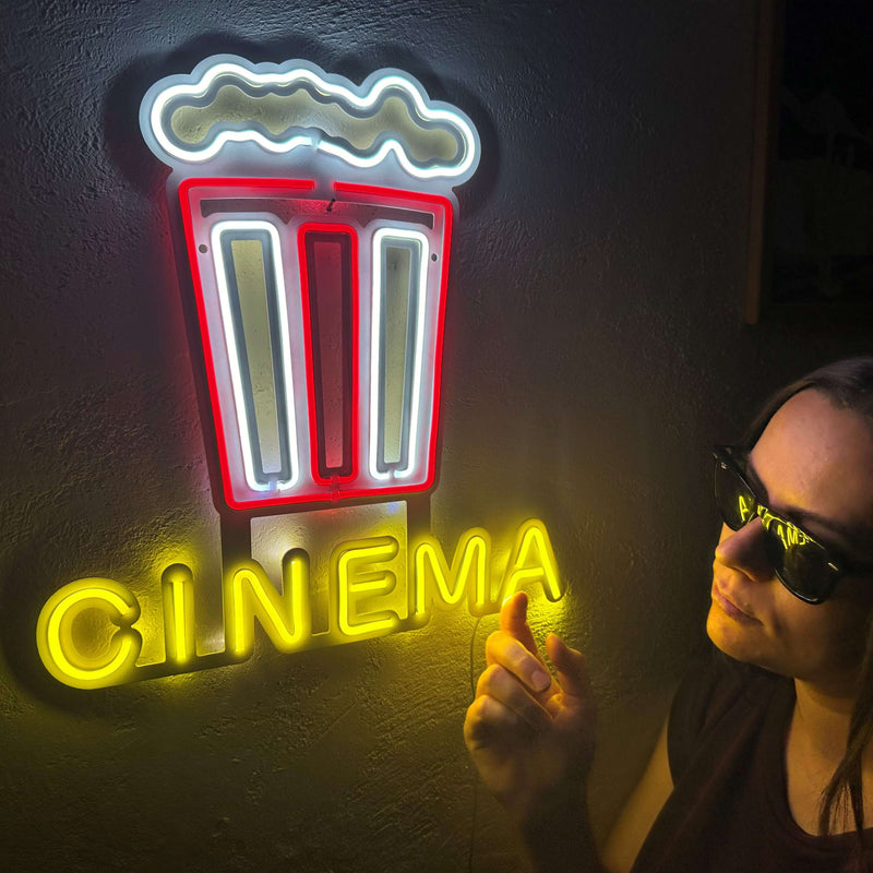 Cinema Neon Metal Wall Art, Neon Sign