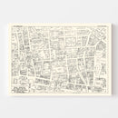Vintage Map of San Antonio, TX Business Section 1929
