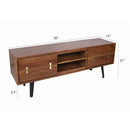 Asther - Acacia Wood TV Cabinet - Natural Wood / Brown by HouseOfZazla
