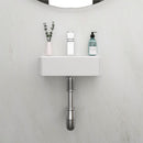 Ceramic Rectangle Wall Mount Bathroom Sink With Single Faucet Hole by HouseOfZazla