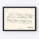 Vintage Map of Schenectady, NY Business Section 1929