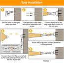 Sun Shade Sail Hardware Kit Stainless Steel Canopy Installation Kit Fixing Accessory for Rectangular Square Shade Sail Installation