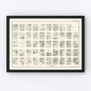 Vintage Map of San Diego, CA Business Section 1929