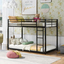 Metal Bunk Bed, Low Bunk Bed With Ladder by Unique Piece Furniture