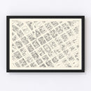 Vintage Map of Seattle, WA Business Section 1929