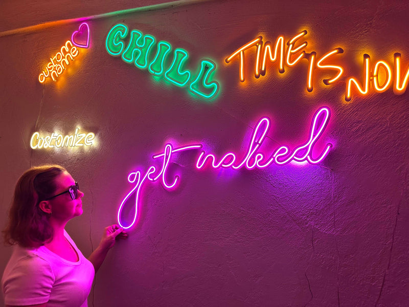 Get Naked Neon Metal Sign
