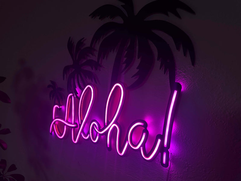 Aloha Neon Metal Sign