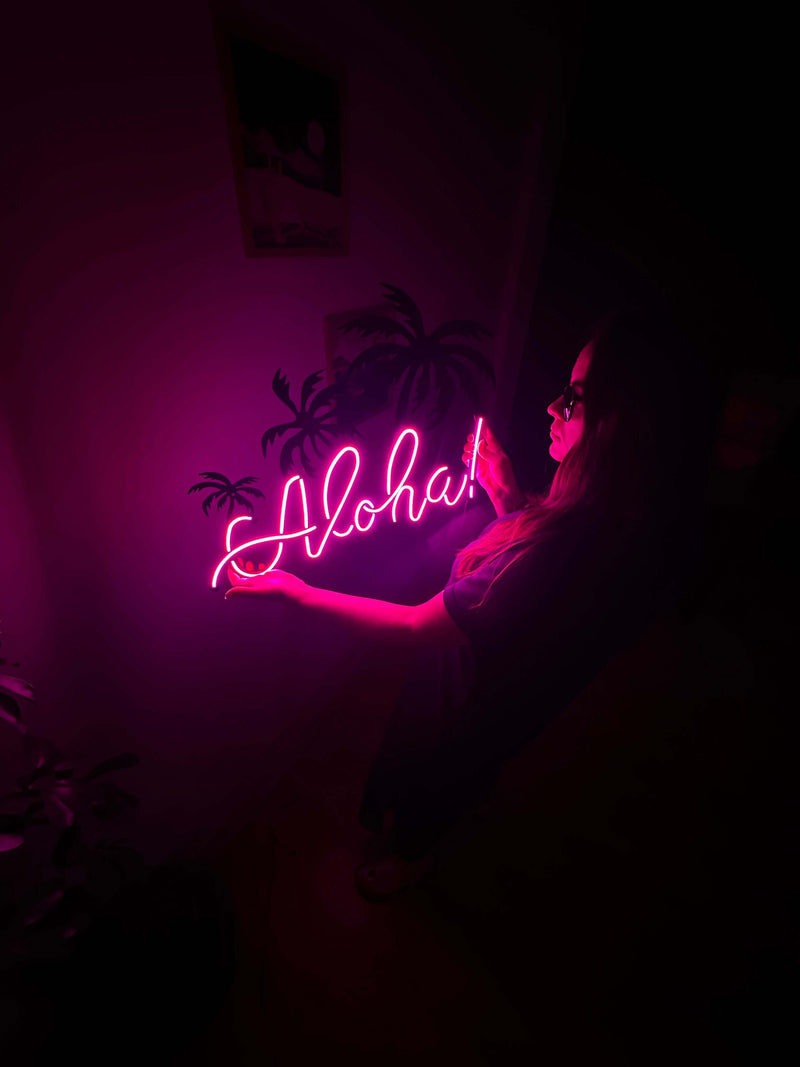 Aloha Neon Metal Sign