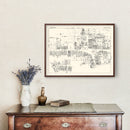 Vintage Map of Stamford, CT Business Section 1929
