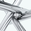 Modern Electroplated Metal Leg Bar Table with Tempered Glass Top