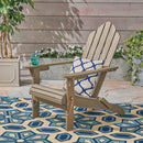 Outdoor Foldable Adirondack Chair With Hand Crafted Details - Gray by HouseOfZazla