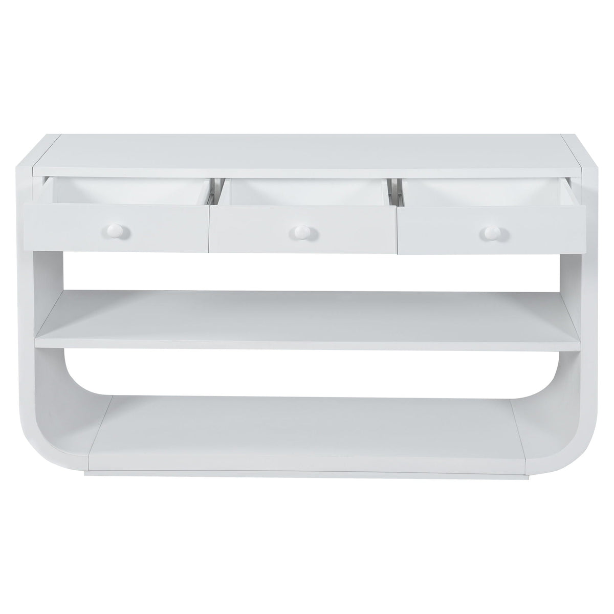 Console Table With 3 Soft Close Drawers & 2 Open Shelves, photo 28 of 40