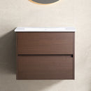 Bathroom Vanity With Basin Wall Hang Storage - Brown / Brown / White by HouseOfZazla