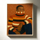 Quiet Thoughts in a Striped Sweater by Kooly
