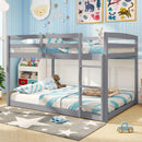 Full Over Full Bunk Bed Low-to-ground Bunk Bed by LJGDeals