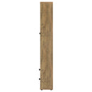 Hawthorne 4-shelf Glass Door Tall Cabinet with Drawers Mango