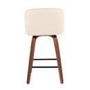 Toriano - Mid Century Modern Fixed Height Counter Stool & Square Footrest (Set of 2) by Unique Piece Furniture