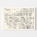Vintage Map of Syracuse, NY Business Section 1929