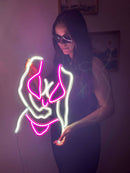 Bikini Girl Neon Metal Sign