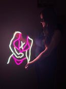 Bikini Girl Neon Metal Sign