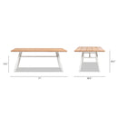 Maiden - 6 Seater Patio Dining Table - Natural Teak by HouseOfZazla