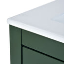 Bathroom Vanity With Ceramic Sink Combo, Modern Freestanding Storage Cabinet With Silver Handles by HouseOfZazla