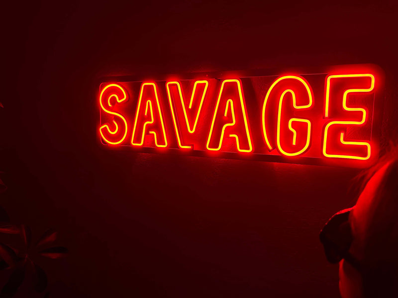 Savage Neon Metal Wall Art
