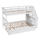 Bunk Bed With Twin Size Trundle, Storage And Guard Rail For Bedroom by Unique Piece Furniture