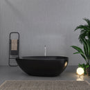 67 Inch Freestanding Solid Surface Soaking Bathtub