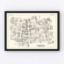 Vintage Map of Trenton, NJ Business Section 1929