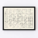Vintage Map of Tulsa, OK Business Section 1928