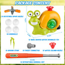 2 In 1 Snail Water Sprinkler Baseball Toy With 2 Sprinkler Nozzles 360¡ Rotating Spray Baseball Sprinkler Summer Water Toy For 4-8Years Old Boys Girls