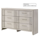 6 Drawer Storage Dresser Furniture - Antique White by HouseOfZazla