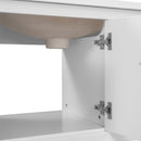 30" Bathroom Vanity with Sink, Bathroom Storage Cabinet with Doors and Drawers, Solid Wood Frame, Ceramic Sink, White