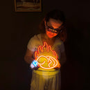 Fried Chicken Neon Metal Sign